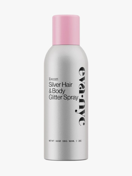 Eva NYC Kween Hair and Body Glitter Spray in branded component on a light gray background