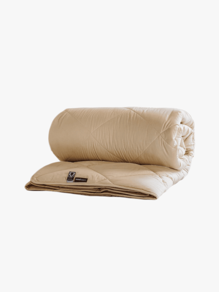 Woolroom Classic Wool Comforter in branded component on a light gray background