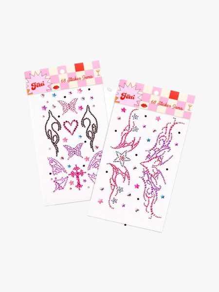 xoFetti Y2K Body Gem Set in branded components on a light gray background