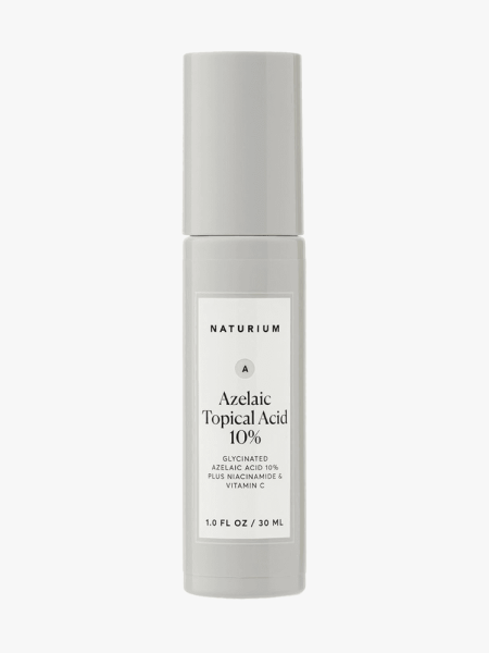 Naturium Azelaic Topical Acid 10% in branded component on a light gray background
