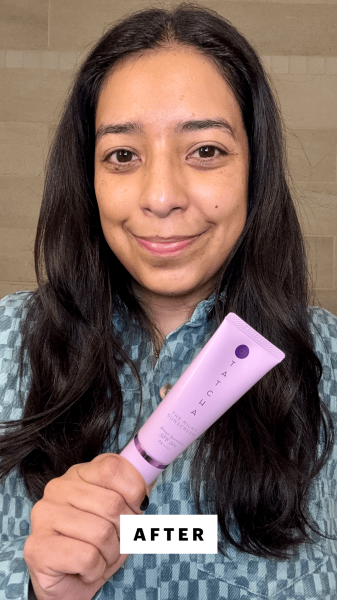Foresto after applying the Tatcha The Milky Sunscreen SPF 50 PA