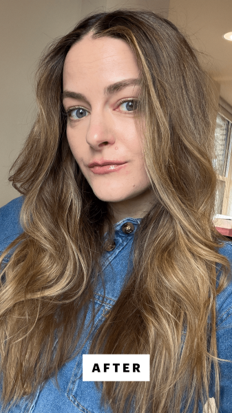 Panych after applying the Oribe Dry Texturizing Spray