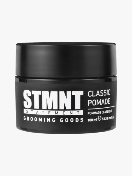 STMNT Classic Pomade in branded component on a light gray background